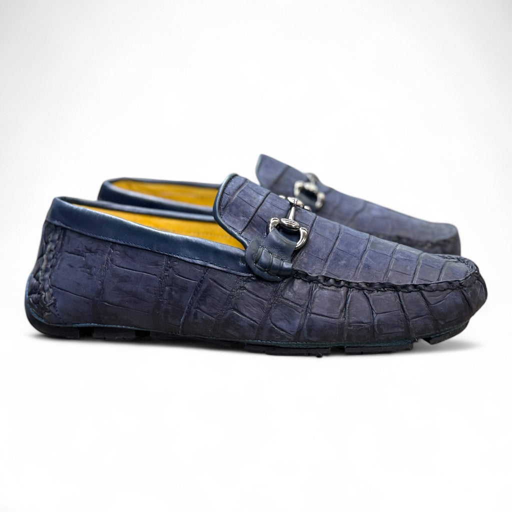 Mocasines cocodrilo moreleti blue jean full exotic