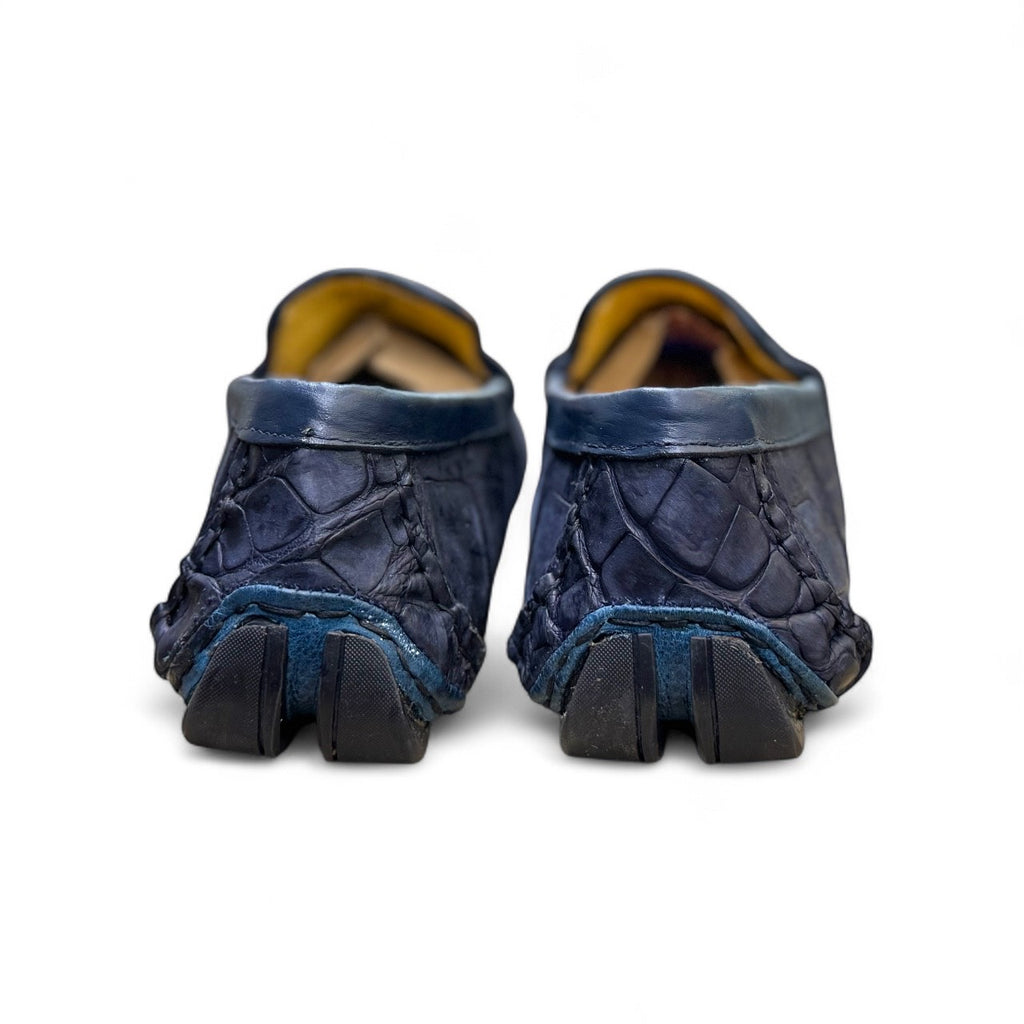 Mocasines cocodrilo moreleti blue jean full exotic