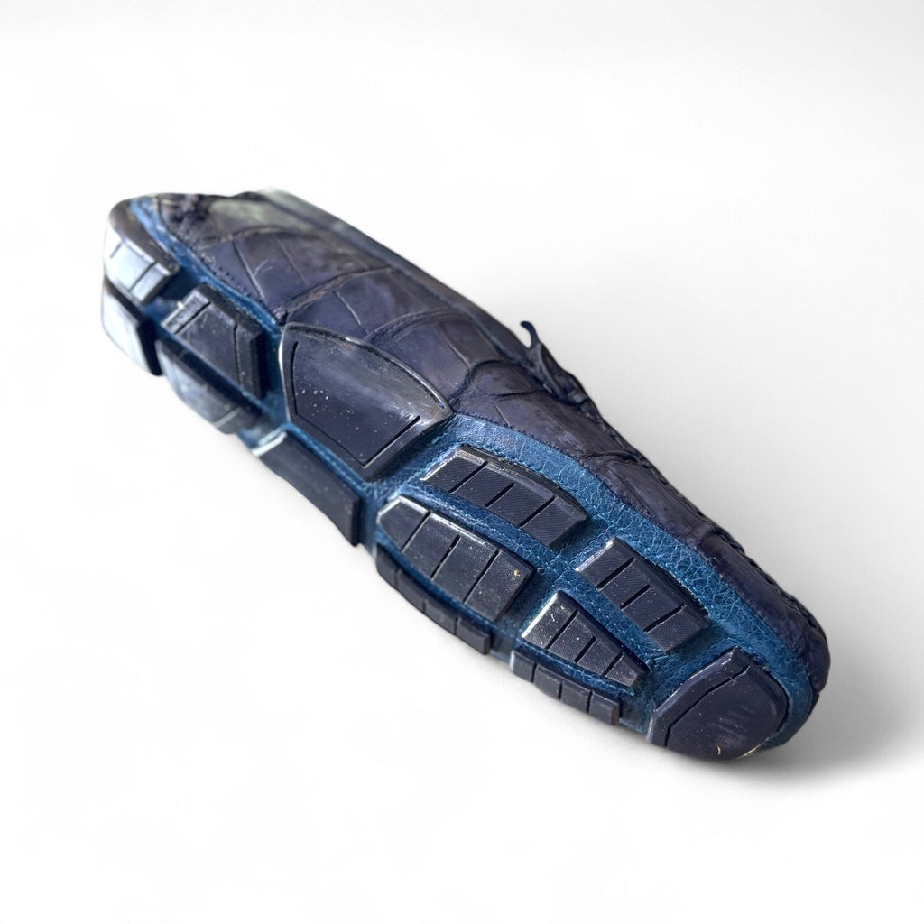 Mocasines cocodrilo moreleti blue jean full exotic