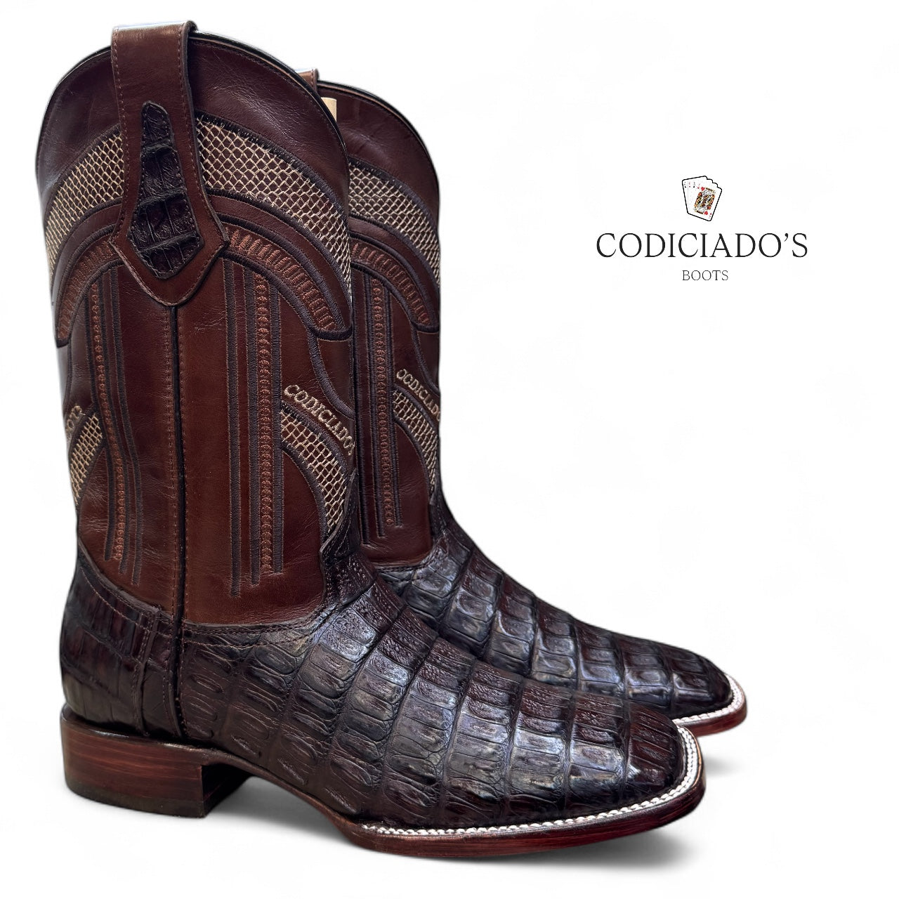 botas 27 bulldog piel de cocodrilo moreleti coñac añejo
